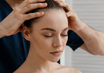 Nainen päähieronta massage spa